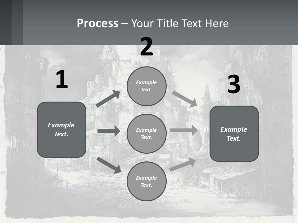 A Black And White Picture Of A City PowerPoint Template