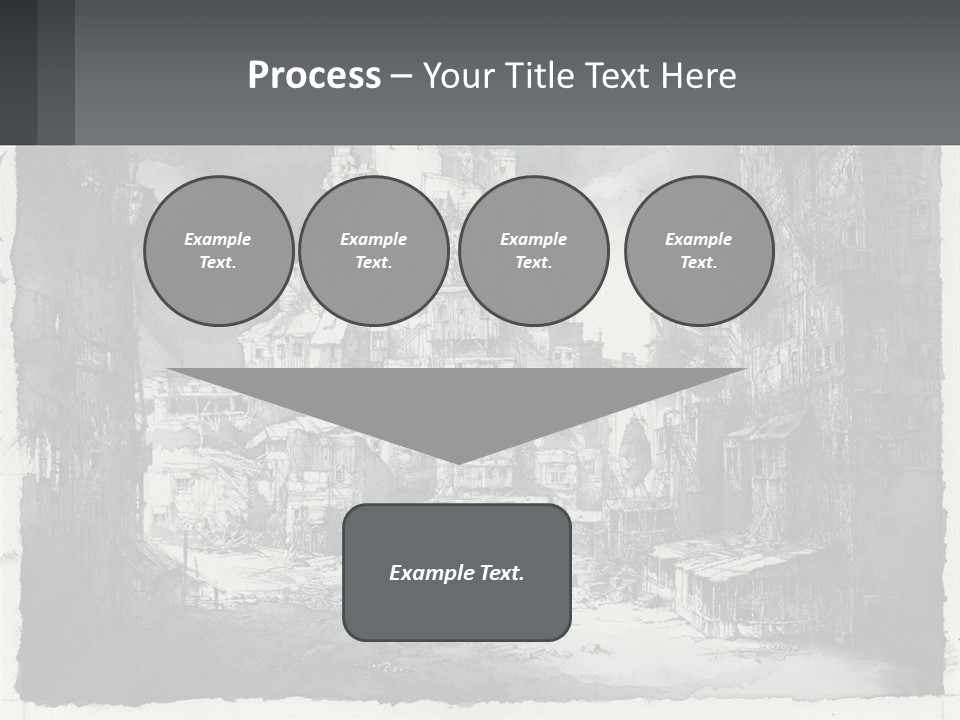 A Black And White Picture Of A City PowerPoint Template