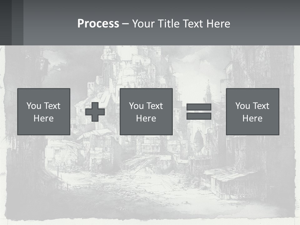 A Black And White Picture Of A City PowerPoint Template