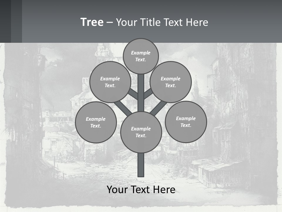 A Black And White Picture Of A City PowerPoint Template