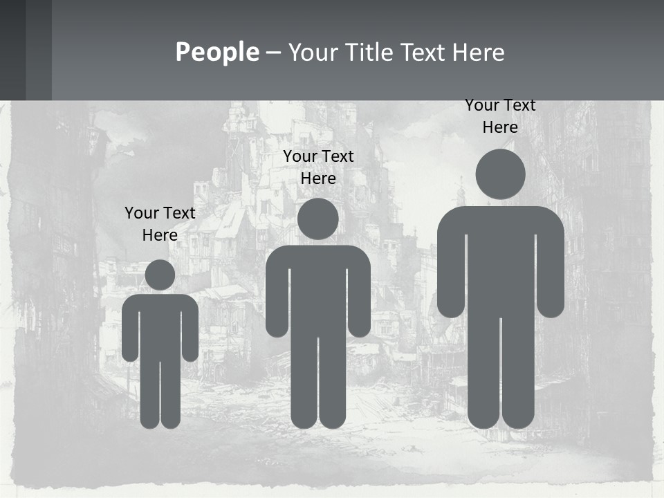 A Black And White Picture Of A City PowerPoint Template