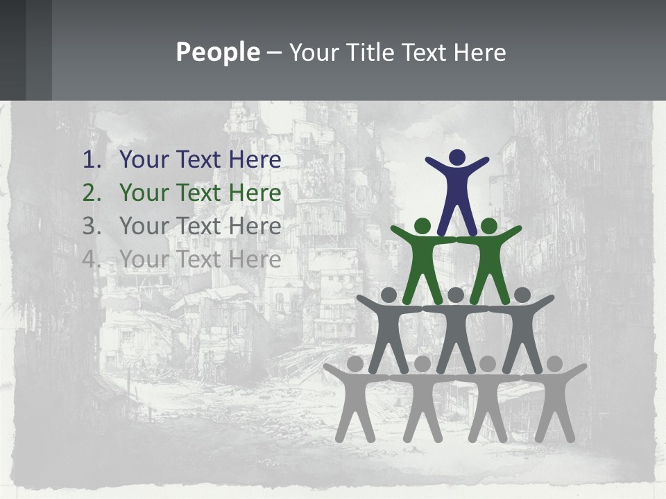 A Black And White Picture Of A City PowerPoint Template