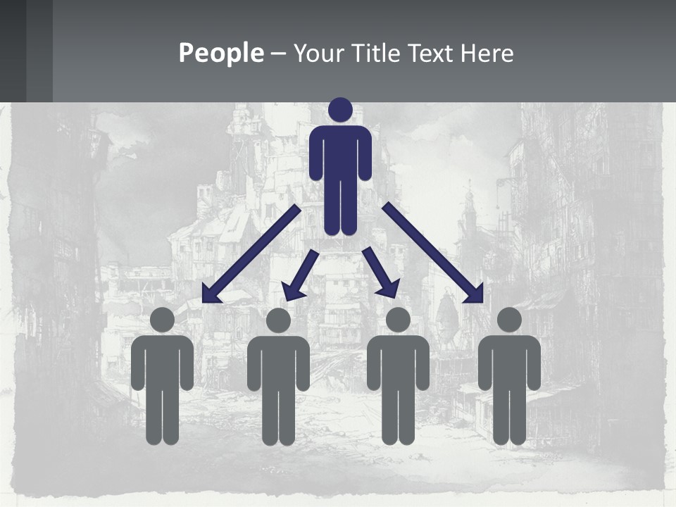 A Black And White Picture Of A City PowerPoint Template