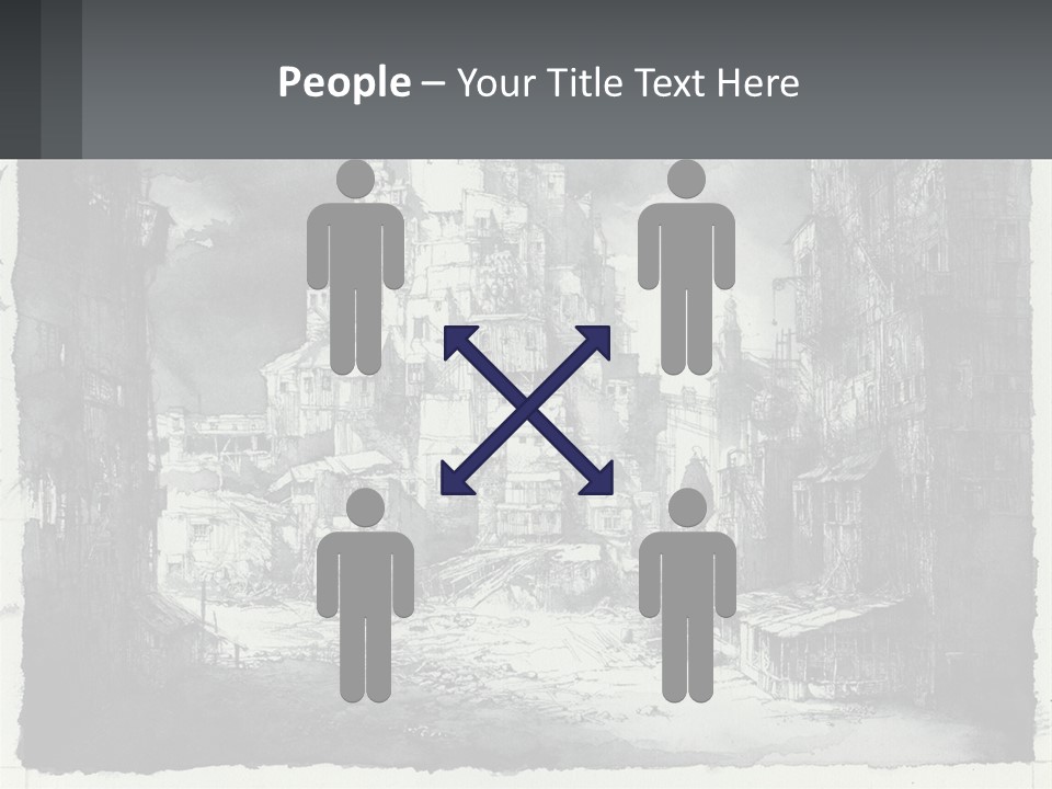 A Black And White Picture Of A City PowerPoint Template