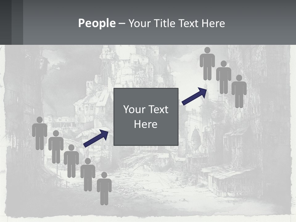 A Black And White Picture Of A City PowerPoint Template