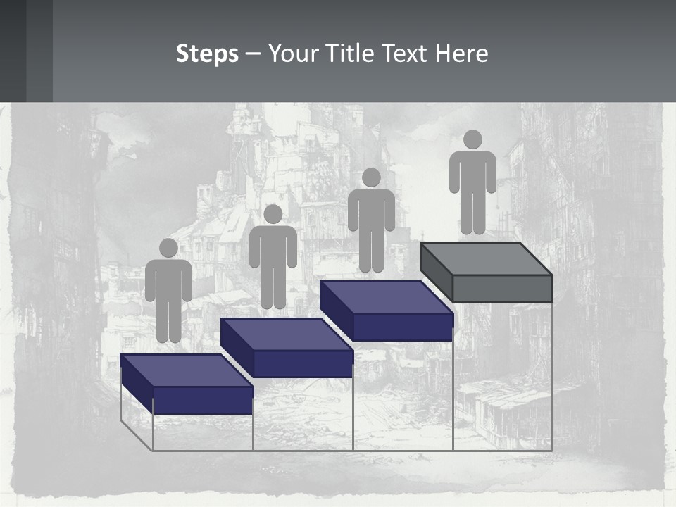 A Black And White Picture Of A City PowerPoint Template