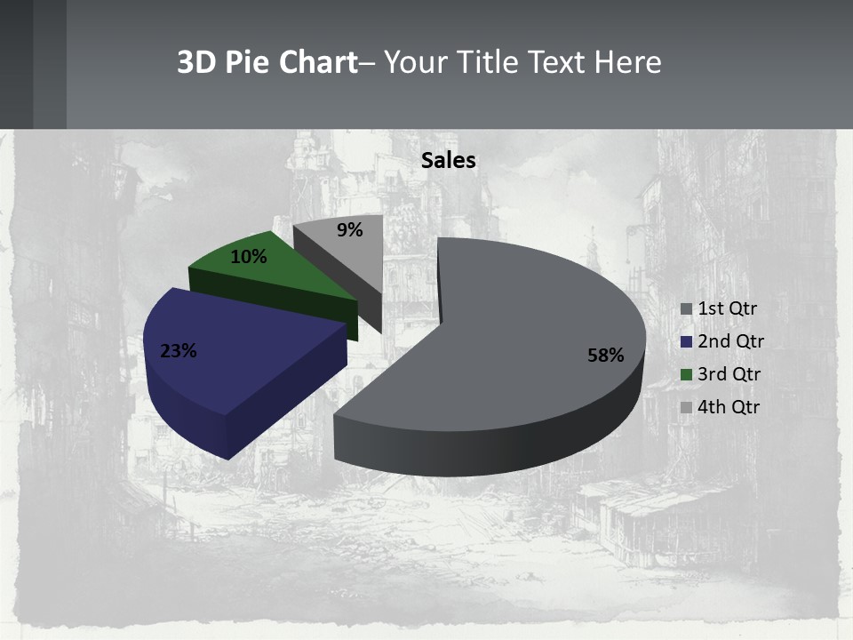 A Black And White Picture Of A City PowerPoint Template