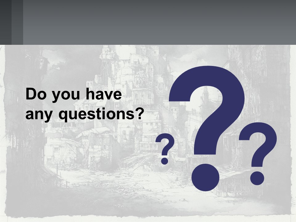 A Black And White Picture Of A City PowerPoint Template