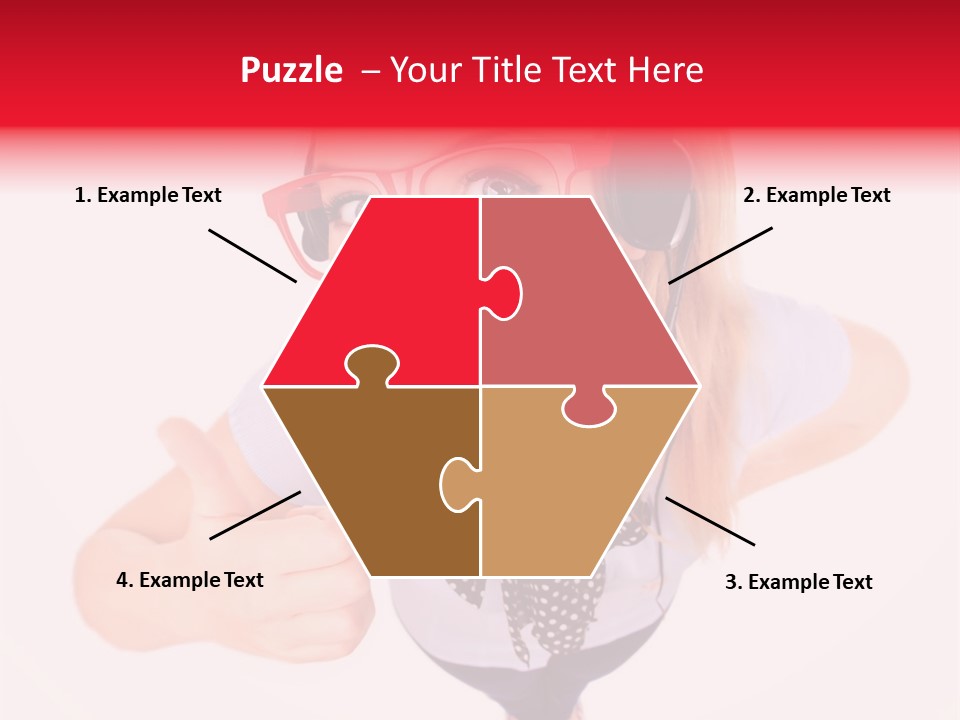 A Woman Wearing A Headset With A Microphone In Her Hand PowerPoint Template