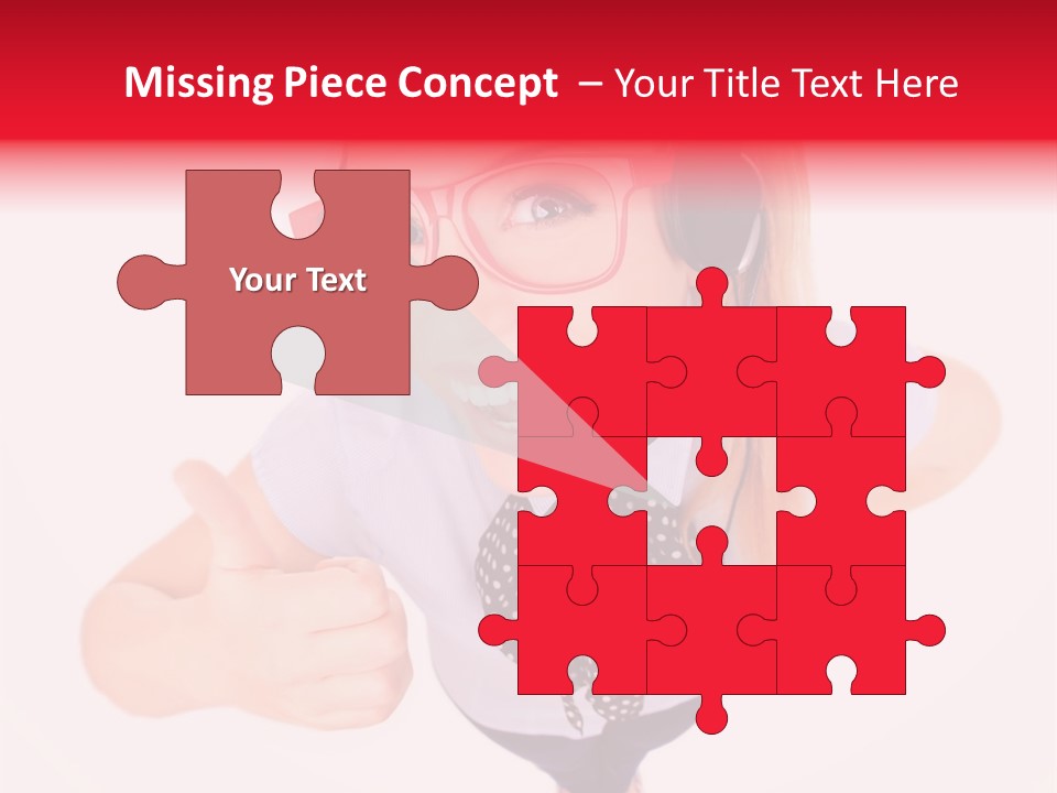 A Woman Wearing A Headset With A Microphone In Her Hand PowerPoint Template