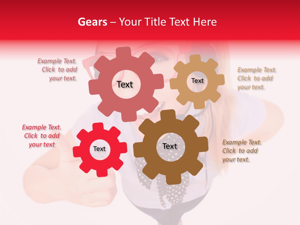 A Woman Wearing A Headset With A Microphone In Her Hand PowerPoint Template