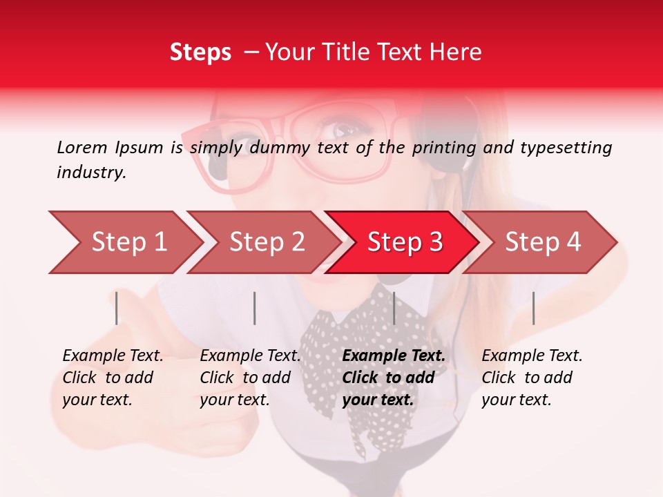 A Woman Wearing A Headset With A Microphone In Her Hand PowerPoint Template