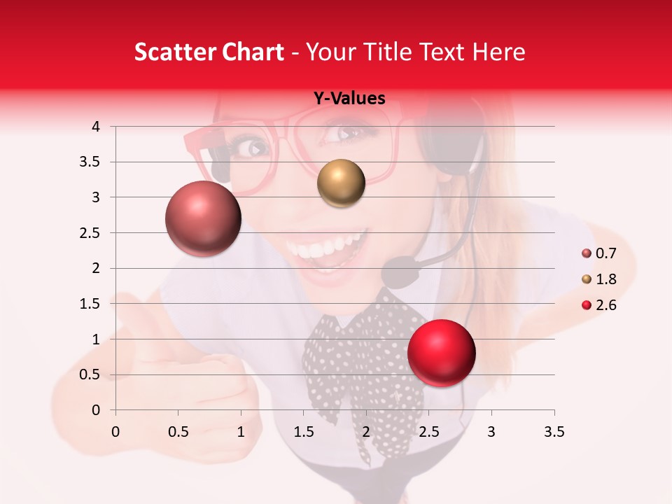 A Woman Wearing A Headset With A Microphone In Her Hand PowerPoint Template