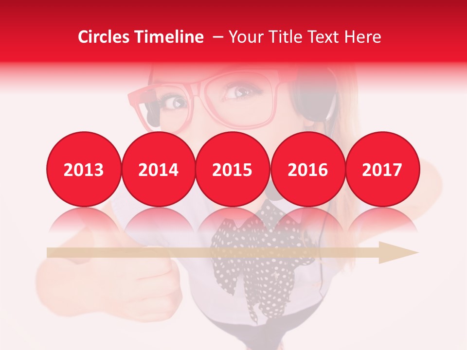 A Woman Wearing A Headset With A Microphone In Her Hand PowerPoint Template