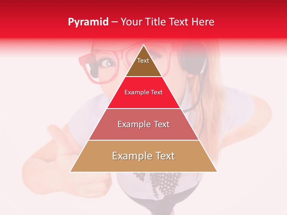 A Woman Wearing A Headset With A Microphone In Her Hand PowerPoint Template