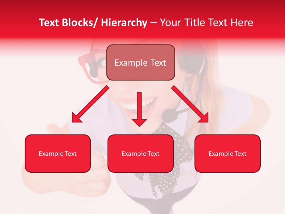 A Woman Wearing A Headset With A Microphone In Her Hand PowerPoint Template