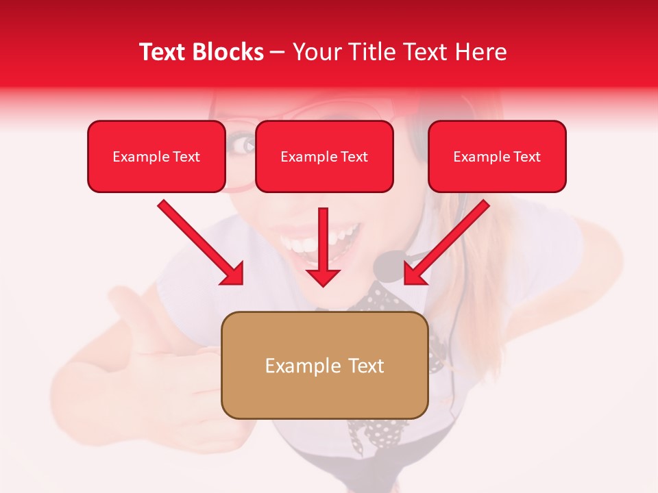 A Woman Wearing A Headset With A Microphone In Her Hand PowerPoint Template