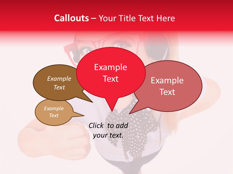 A Woman Wearing A Headset With A Microphone In Her Hand PowerPoint Template