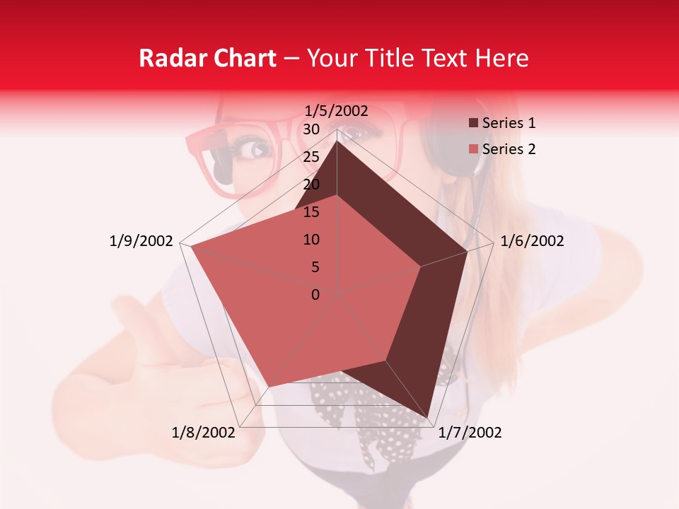 A Woman Wearing A Headset With A Microphone In Her Hand PowerPoint Template