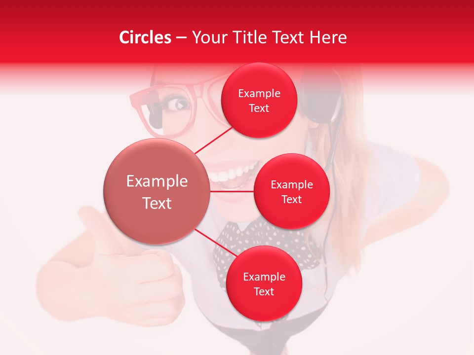 A Woman Wearing A Headset With A Microphone In Her Hand PowerPoint Template