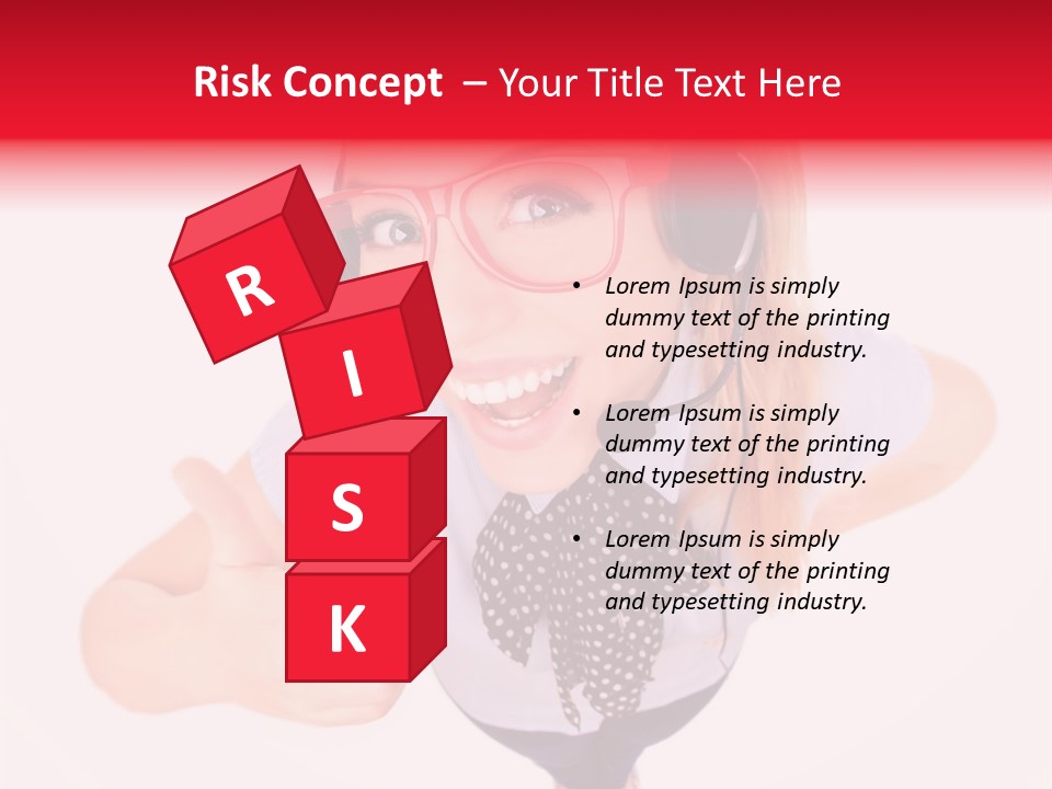 A Woman Wearing A Headset With A Microphone In Her Hand PowerPoint Template