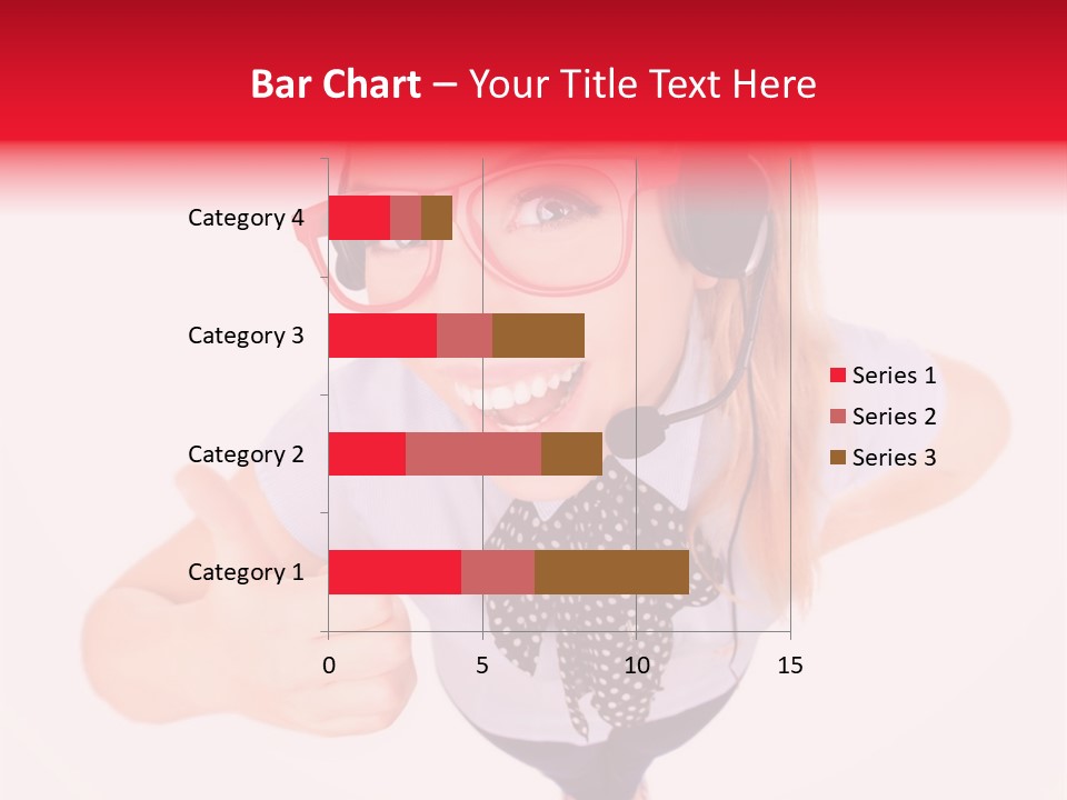 A Woman Wearing A Headset With A Microphone In Her Hand PowerPoint Template