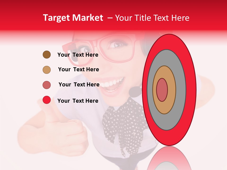 A Woman Wearing A Headset With A Microphone In Her Hand PowerPoint Template