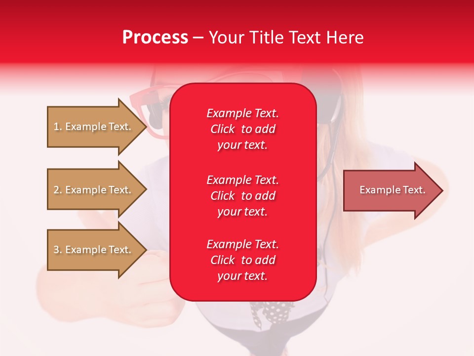 A Woman Wearing A Headset With A Microphone In Her Hand PowerPoint Template