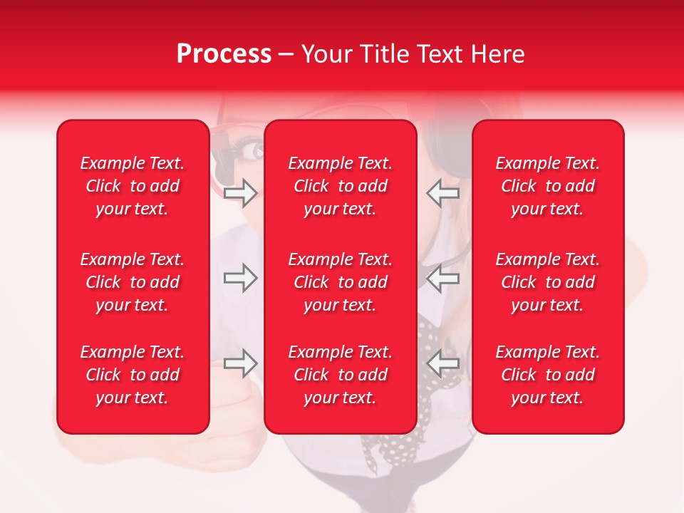 A Woman Wearing A Headset With A Microphone In Her Hand PowerPoint Template