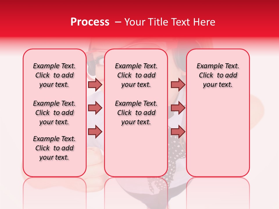 A Woman Wearing A Headset With A Microphone In Her Hand PowerPoint Template