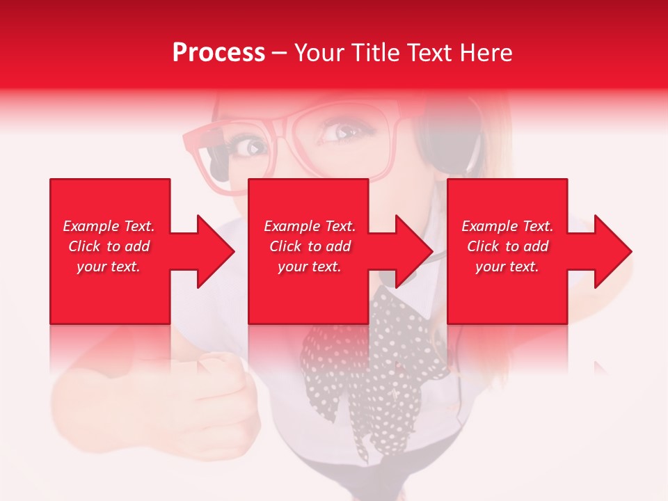 A Woman Wearing A Headset With A Microphone In Her Hand PowerPoint Template