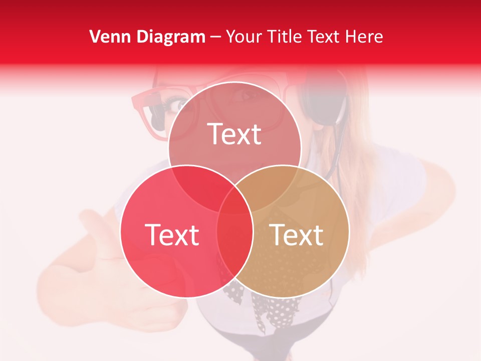 A Woman Wearing A Headset With A Microphone In Her Hand PowerPoint Template