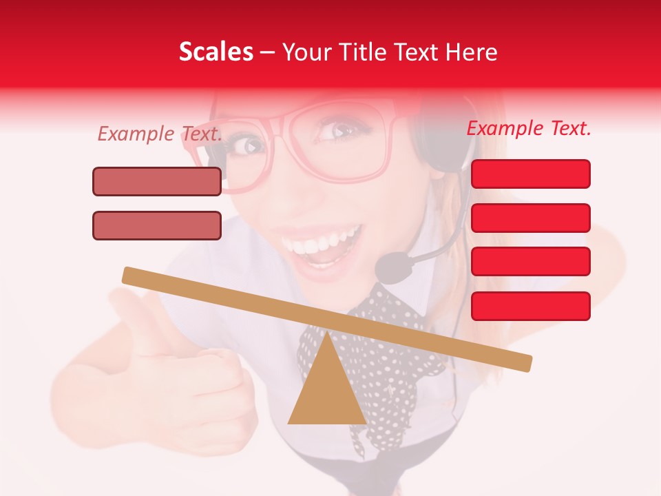 A Woman Wearing A Headset With A Microphone In Her Hand PowerPoint Template