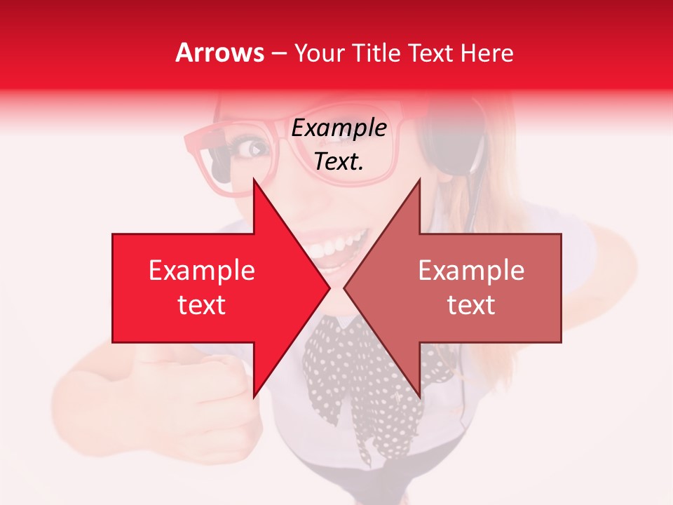 A Woman Wearing A Headset With A Microphone In Her Hand PowerPoint Template