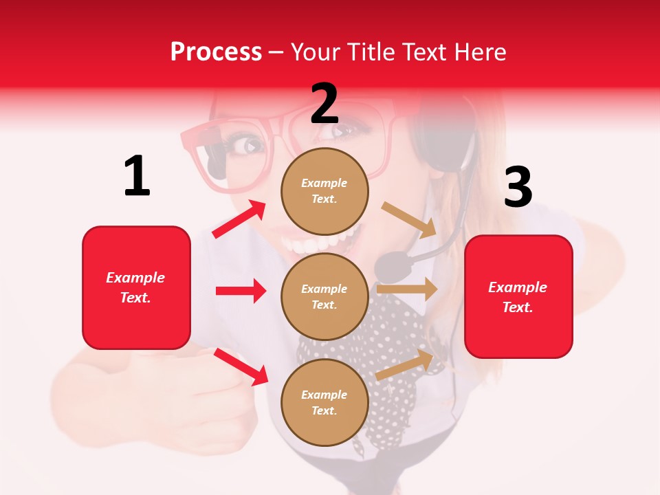 A Woman Wearing A Headset With A Microphone In Her Hand PowerPoint Template