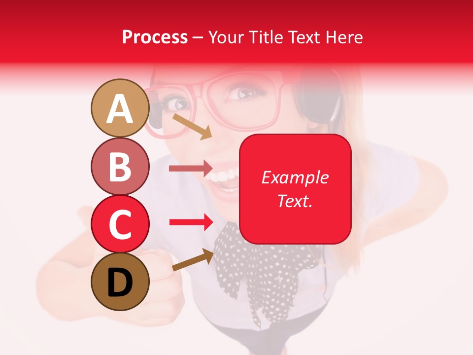 A Woman Wearing A Headset With A Microphone In Her Hand PowerPoint Template