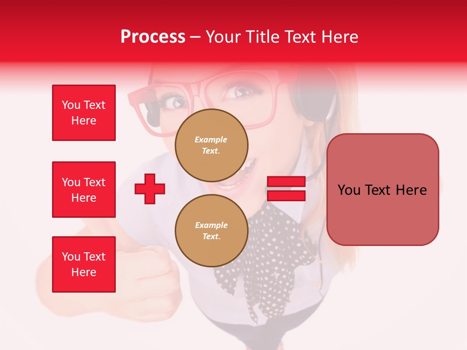 A Woman Wearing A Headset With A Microphone In Her Hand PowerPoint Template