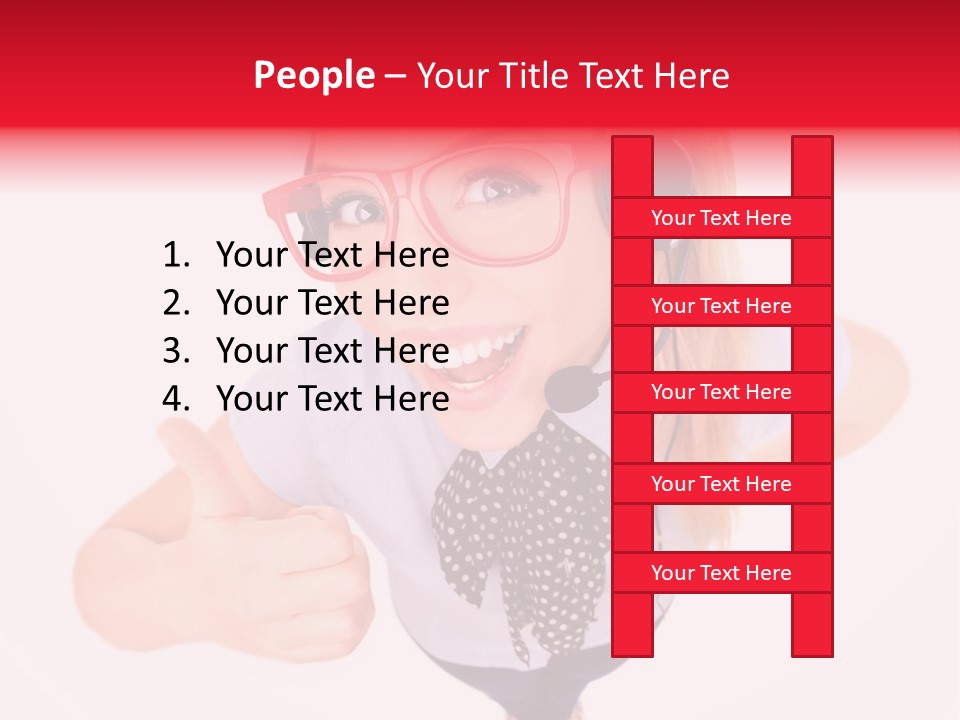 A Woman Wearing A Headset With A Microphone In Her Hand PowerPoint Template