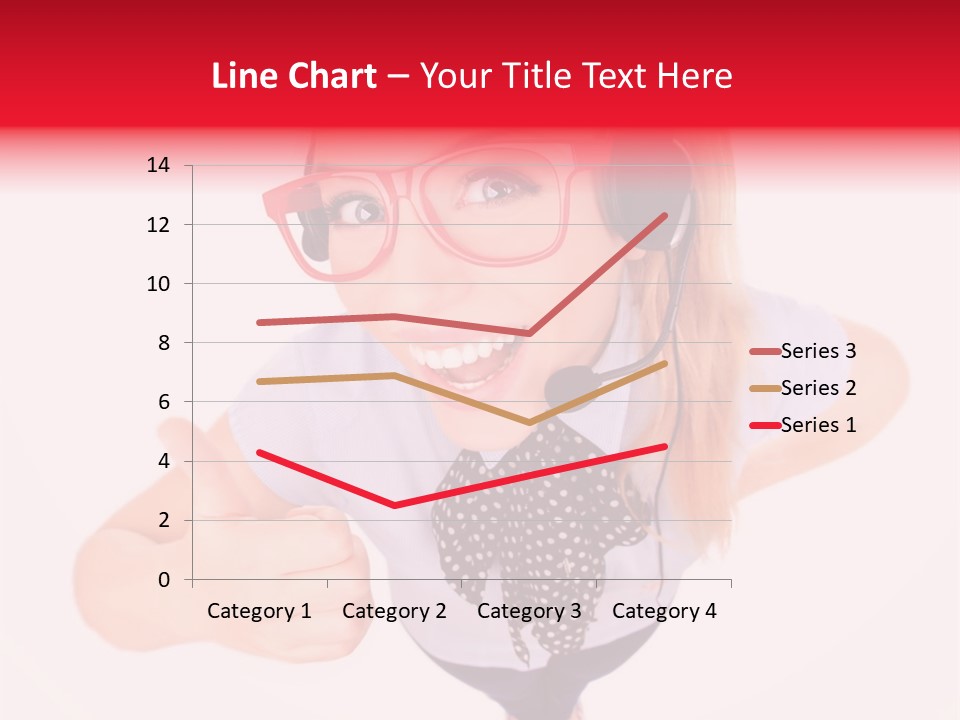 A Woman Wearing A Headset With A Microphone In Her Hand PowerPoint Template
