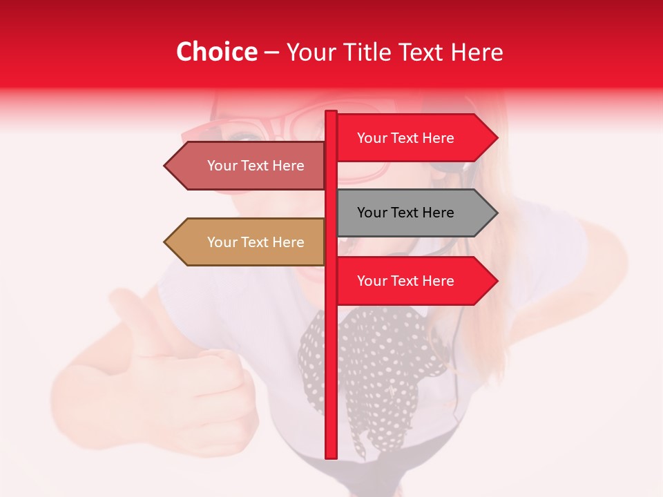 A Woman Wearing A Headset With A Microphone In Her Hand PowerPoint Template