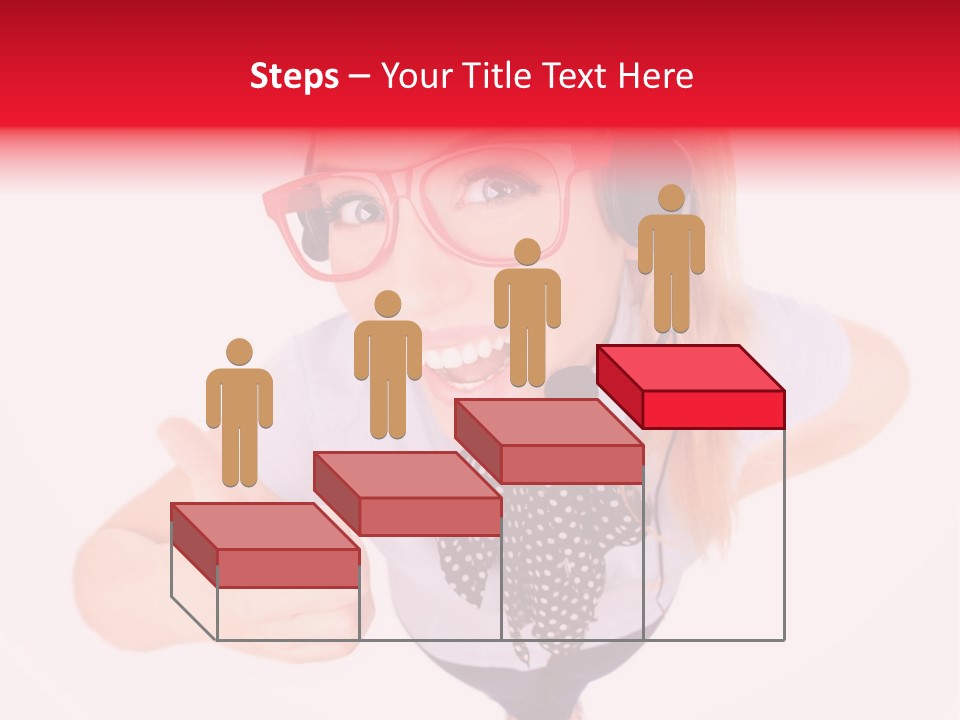 A Woman Wearing A Headset With A Microphone In Her Hand PowerPoint Template