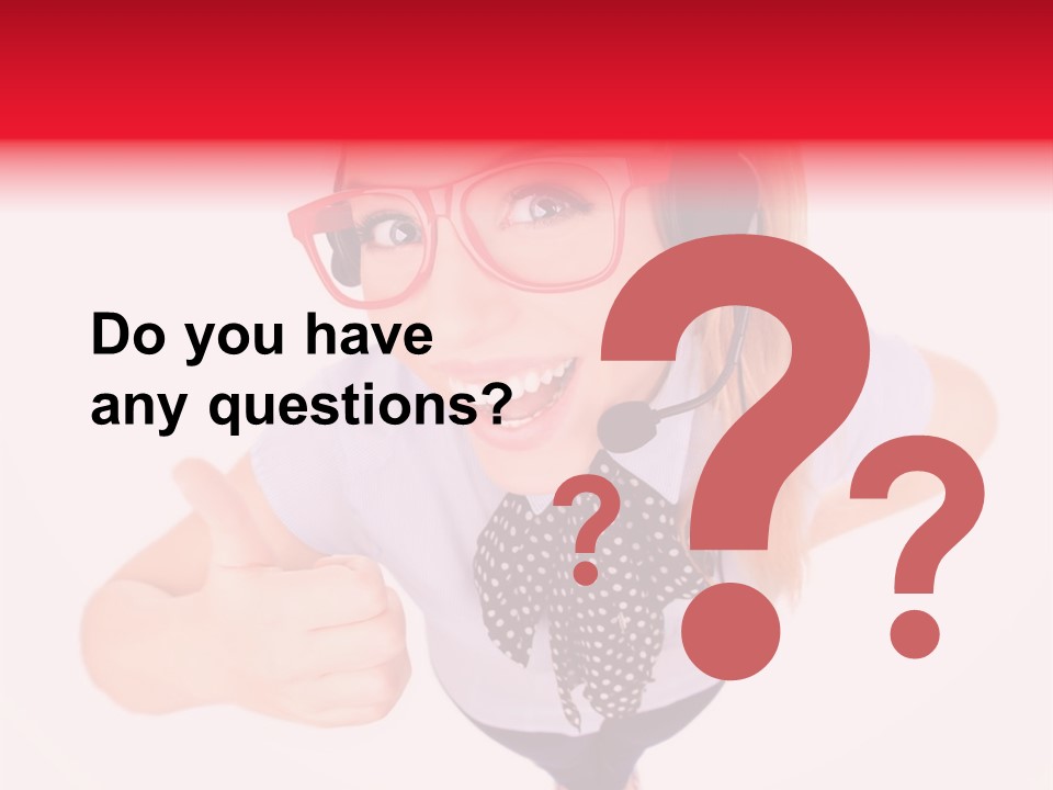 A Woman Wearing A Headset With A Microphone In Her Hand PowerPoint Template