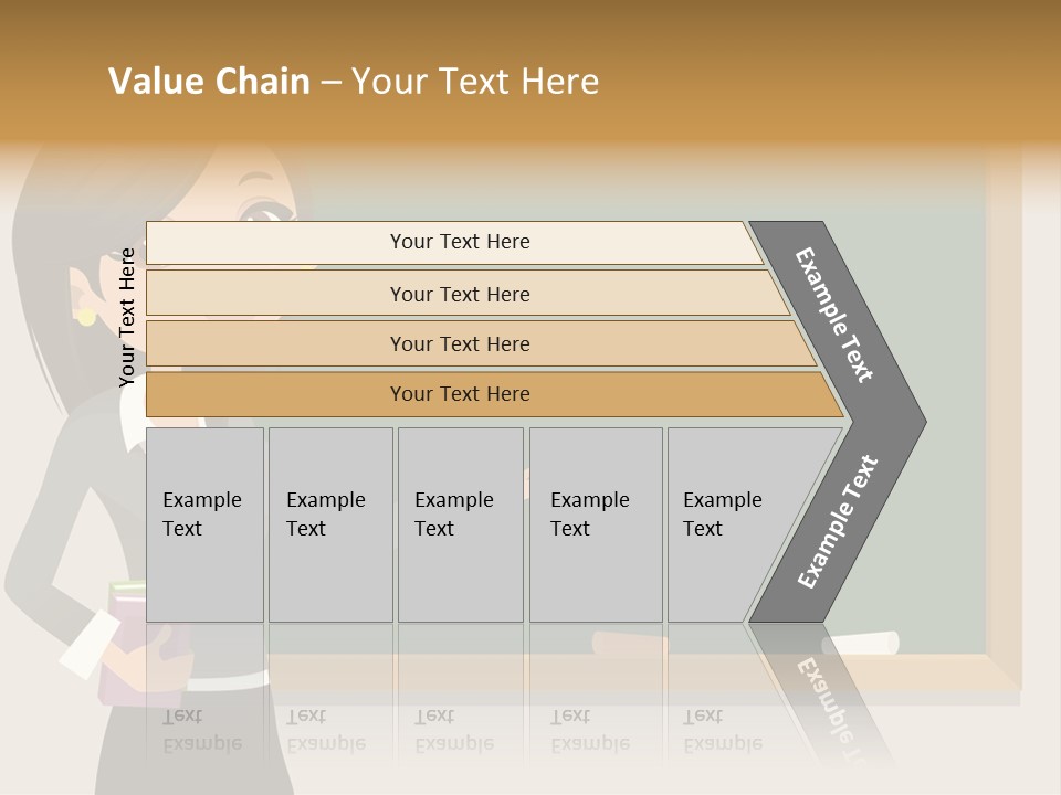 A Woman Standing In Front Of A Blackboard PowerPoint Template