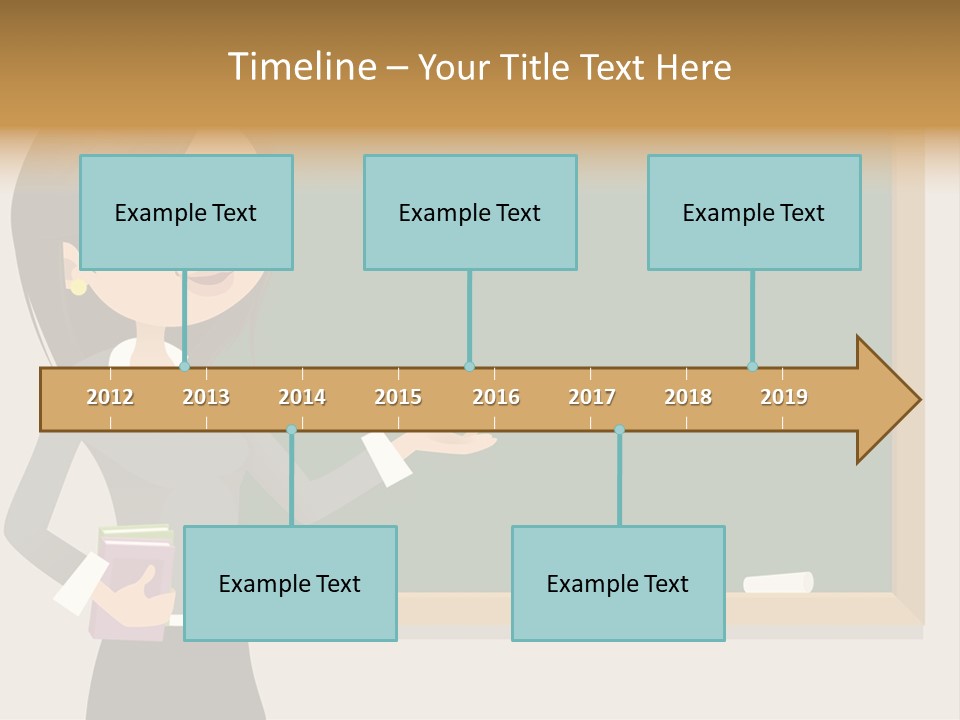A Woman Standing In Front Of A Blackboard PowerPoint Template