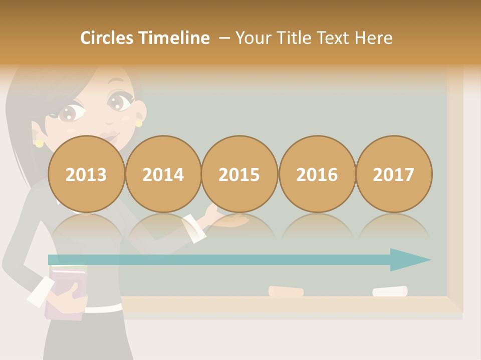 A Woman Standing In Front Of A Blackboard PowerPoint Template