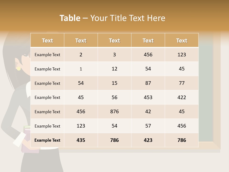 A Woman Standing In Front Of A Blackboard PowerPoint Template