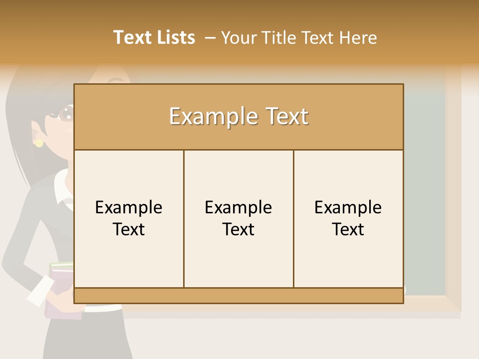 A Woman Standing In Front Of A Blackboard PowerPoint Template