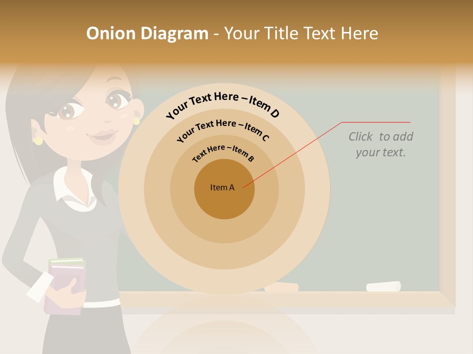 A Woman Standing In Front Of A Blackboard PowerPoint Template