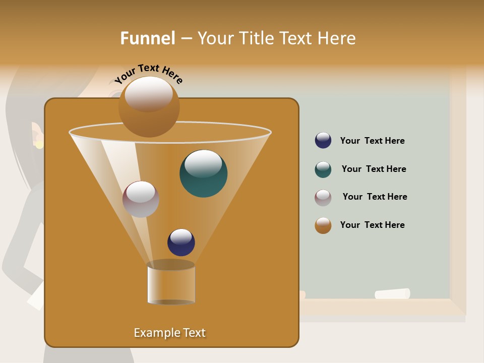 A Woman Standing In Front Of A Blackboard PowerPoint Template