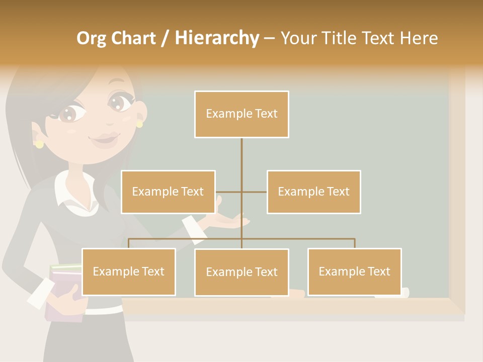 A Woman Standing In Front Of A Blackboard PowerPoint Template